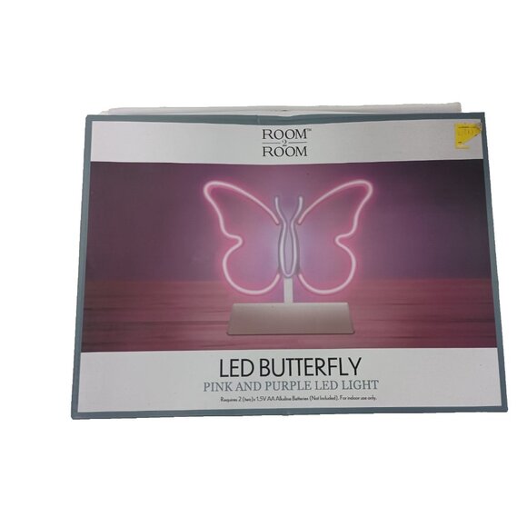Room 2 Room Led Butterfly Pink and Purple Neon Led Light Electric Decorative New - Picture 1 of 6